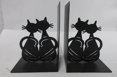 Image de Casablanca serre-livres, chat, "Love Cat", métal, noir, , L. 10 cm, l. 24 cm, H. 17 cm 69202