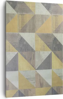 Produktbild von Bild auf Leinwand - Leinwandbild - Einteilig - Abstraktion Geometrisch Dreiecke - 80x120cm - Wand Bild - Wandbilder - Leinwanddruck - Wanddekoration - Leinwand bilder - Wandbild - PA80x120-4884