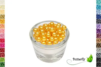 Produktbild von 50 Wachsperlen 8mm, Farbe:gold 687