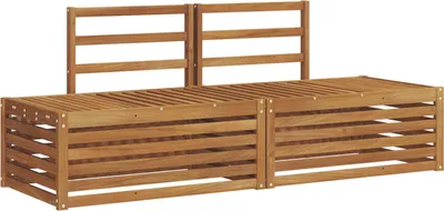Produktbild von vidaXL Outdoor-Sofagarnitur 2 Stück Natur 182,5 x 63 x 73 cm