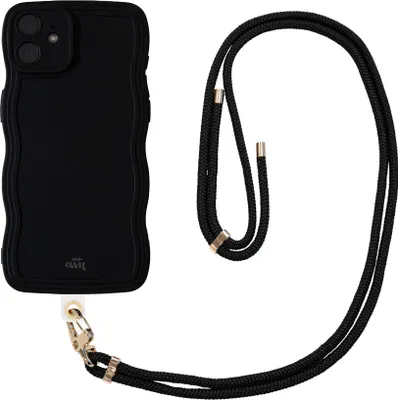 Produktbild von Wavy Hülle Black with Cord  - Kompatibel mit iPhone 11