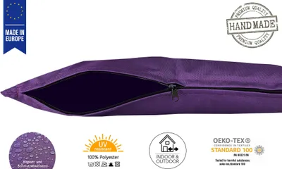 Produktbild von JACK 2er Set 60x60cm Outdoor Kissenhülle Bezug Kissen Hülle Lounge Garten Einfarbig, Farbe:Violett