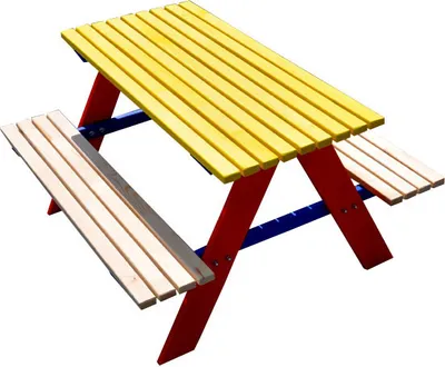 Produktbild von Kindersitzgruppe Holz Kindergarnitur Kindersitzbank Kinder Möbel Outdoormöbel