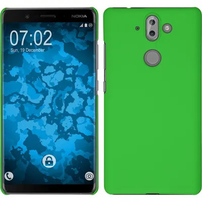 Produktbild von PhoneNatic Case kompatibel mit  Nokia 9 - Hülle grün gummiert Hard-case Cover