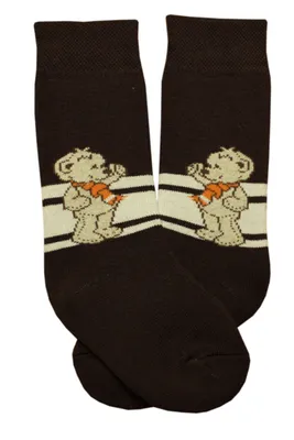 Produktbild von Kinder Plüsch Kniestrümpfe Thermo Voll Frottee aus Baumwolle Teddy Schoko Größe 17-18