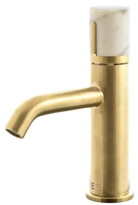 Image de Manopola mitigeur lavabo bas or marbre Essebagno