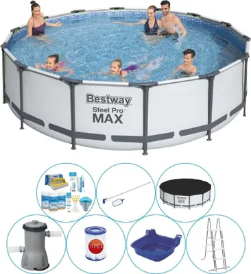 Zdjęcie produktu dla Zestaw basenowy All in 1 - Bestway Steel Pro MAX 427x107 cm Beef