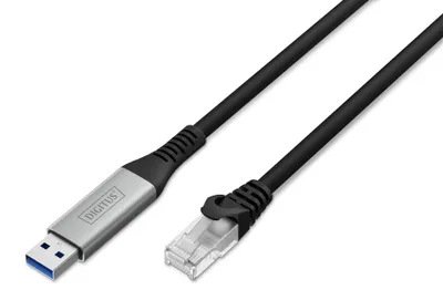 Image de Digitus AK-300600-100-S DIGITUS USB 3.2.RJ45 Ethernet Kabel 1Gbit/s 10 m