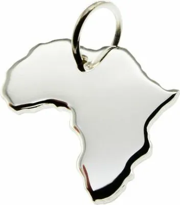 Image de Pendentif Afrique en argent massif 925