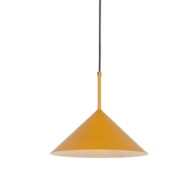 Zdjęcie produktu dla QAZQA – Design Lampa wisząca Design Żółty Trójkąt – Triangolo I Salon I Sypialnia – Stal Okrągła – Pasuje do żarówek LED E27