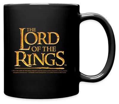 Produktbild von Spreadshirt Der Herr Der Ringe Das Offizielle Logo Tasse Einfarbig, One size, Schwarz