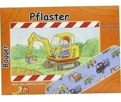 Produktbild von ISBN 264401 Pflasterbriefchen: Bagger - 10 Pflaster, Andere Formate