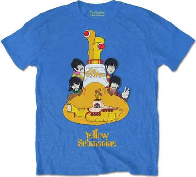 Produktbild von The Beatles - "Yellow Submarine" T-Shirt für Kinder RO5721 (158-164) (Blau)
