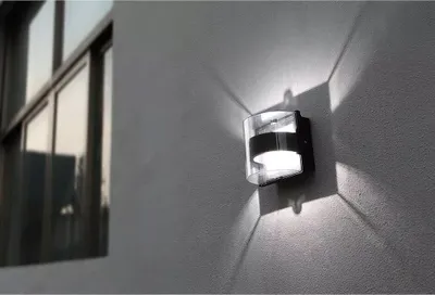 Image de Applique extérieure LED LUTEC 2 flammes fonte d'aluminium