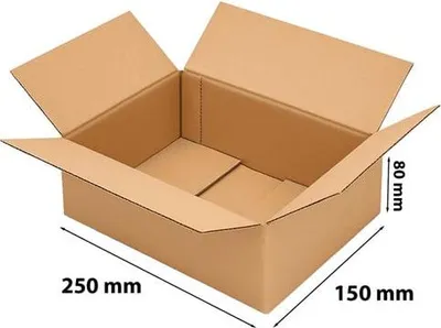 Obrázek produktu pro Skládací kartonová krabice Kartonová krabice 250 x 150 x 80 mm