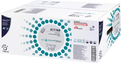 Produktbild von Papernet Falthandtuch 411167, V-Falz, 2-lg, Zellstoff - Karton | Packung (250 Blätter)