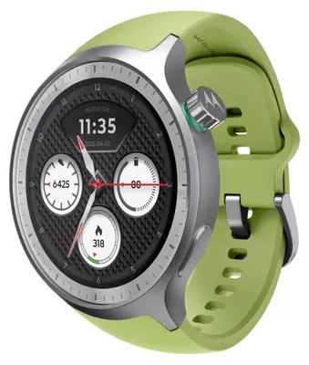 Produktbild von Motorola Moto Watch 3 63 cm (1.43 ) OLED 47 mm Digital Touchscreen Silber GPS