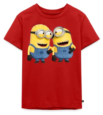 Produktbild von Spreadshirt Minions Despicable Me Phil Und Stuart Kinder Premium T-Shirt, 110/116 (4 Jahre), Rot