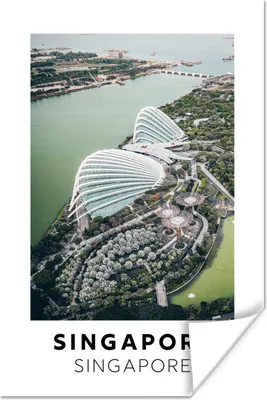 Produktbild von MuchoWow® Poster Singapur - Architektur - Wasser 60x90 cm - Wanddekoration