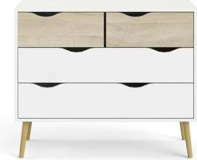 Produktbild von Kommode - Weiß 39x98x81h cm