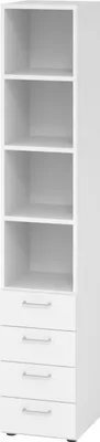 Produktbild von bümö smart Schubladen Regal - 4 Schübe - Nachbildung: Weiß
