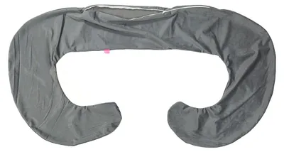 Image de Housse en velours pour coussin de grossesse type C de BabyUniverse - Gris foncé