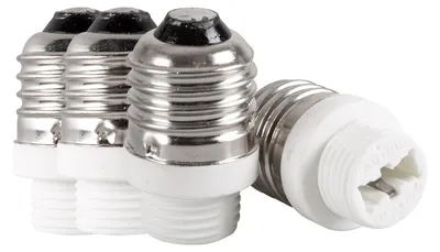 Produktbild von 4x lampenfassung Adapter Konverter E27 Fassung auf E14 Sockel Lampenadapter