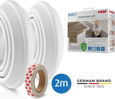 Produktbild von Reer Kantenschutz Soft, 2x 1 Meter, bissfest, schadstoff, weiß