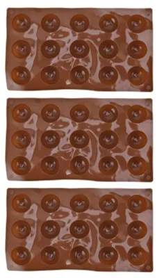 Produktbild von 3 Stück 15 Löcher Silikonform Schokoladenbomben Halbkugel Backen für Kuchen Gelee Pudding