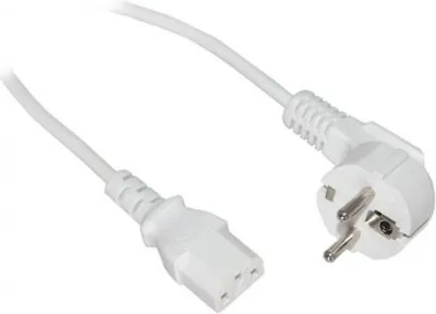 Produktbild von Goobay 95141 Kaltgerätekabel 3m / C13 Kaltgerätebuchse & 90 Grad Schutzkontaktstecker Winkelstecker / Universelles PC Monitor PC Stromkabel C13 Netzka