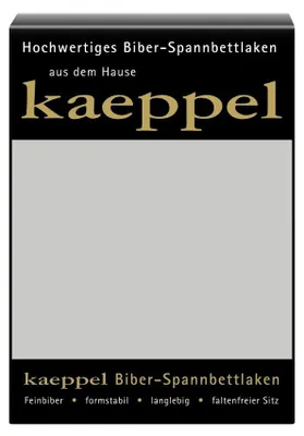 Produktbild von Kaeppel Biber Bettlaken Betttuch 140-160 x 200 cm Spannbettlaken 14 Farben Uni, Farbe:Silber