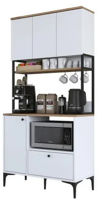 Produktbild von Rapone - Schrank, 90x38x184 cm Weiß, eine Schublade