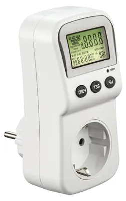 Produktbild von Energiekostenmessgerät - Stromzähler - Energieverbrauch messen - Detaillierte Anzeige - LCD-Display - Weiß
