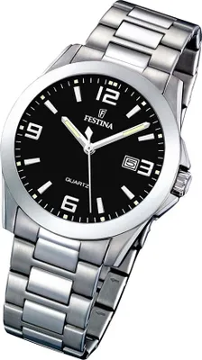 Produktbild von Festina Herrenuhr Edelstahl Datum Klassik F16376/4
