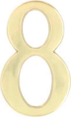 Produktbild von KOTARBAU® 3D Hausnummer Ziffer"8“ aus Messing 20 cm Türnummer für Häuser Siedlungen Hotels Wohnungen 100% Messing