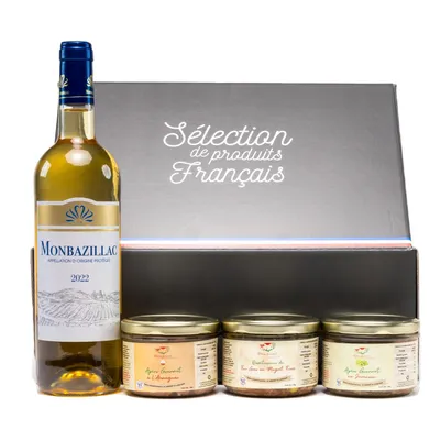 Produktbild von Sokoa Geschenkbox – Französische Delikatessen | Foie Gras mit Rauchmagret, Jurançon & Armagnac Aufstriche, Monbazillac Wein | Ohne Konservierungsstoff