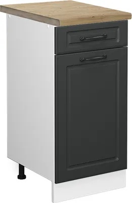 Produktbild von Küchenunterschrank Vicco R-Line Anthrazit Landhaus 40 cm , AP Eiche, Model 46669