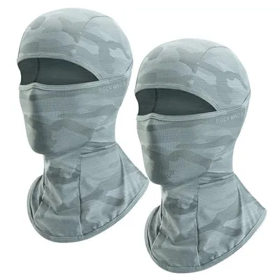 Produktbild von ROCKBROS 2er Set Sturmhaube Atmungsaktiv Leicht UV-Schutz für Motorrad Fahrrad Ski Outdoor Dunkelgrau