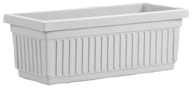 Imagen del producto de Caja para plantas de plástico, de 60 cm, con sistema de drenaje, apta para interior y exterior