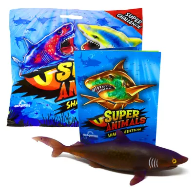 Produktbild von DeAgostini Super Animals Figur - Sharks Edition - Sammelfigur Hai - Auswahl 4. Bullenhai (Farbwechsel-Crunchy)
