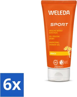 Obrázok produktu pre WELEDA - Sprchový gél Sport - Arnika - 200 ml - hodnotné balenie - 6 kusov
