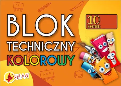 Produktbild von Zeichenblock A4, 10 Blätter, 10 verschiedene Farben, 160-250 g/m2 Papierstärke