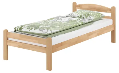 Produktbild von Einzelbett Buche massiv 90x200 Bettgestell und wählbare Ausstattung V-60.45-09ohne Zubehör