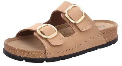 Produktbild von Rohde Damen Pantolette Leder Zweischnaller mit Memory-Fußbett D.Soave 5420, Größe:42 EU, Farbe:Beige