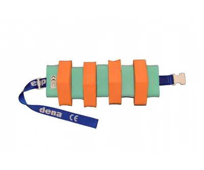 Produktbild von Schwimmgürtel Kinder mit Sicherheitsverschluß 60cm Länge Farbe Orange Grün