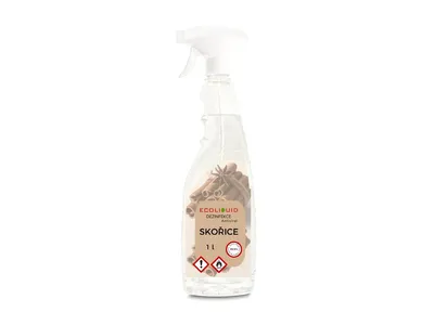 Obrázek produktu pro Ecoliquid ANTIVIRAL dezinfekce na ruce Skořice - viry, bakterie, plísně 1 l sprej
