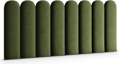 Produktbild von Muralo Polsterpaneel ovales WANDPOLSTER Wandkissen Bettkopfteil Wandpaneel Magic Velvet Khaki 2295 30cm x 60cm