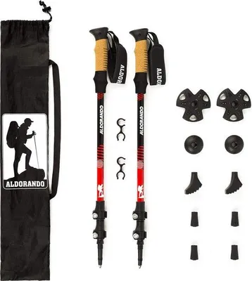 Produktbild von Famanu Wanderstöcke aus Aluminium - Antishock, verstellbar von 65 bis 135 cm