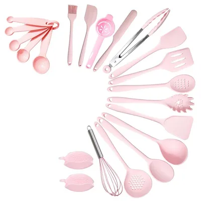 Produktbild von 22-teiliges Silikon Küchenhelfer Set - Hitzebeständig und Spülmaschinenfest