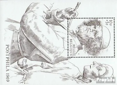 Produktbild von Briefmarken Belgien 1969 Mi Block39 (kompl.Ausg.) postfrisch Postphila 69
